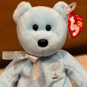 Ty Beanie Baby Happy Hanukkah Baby Blue The Bear 2005